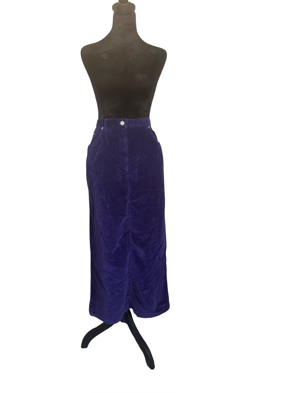 VTG 90s Velvet Maxi Skirt by Jones New York in purple size 14